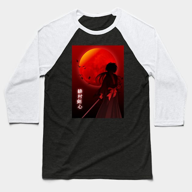 THE MOON OF KENSHIN HIMURA Baseball T-Shirt by Trangle Imagi